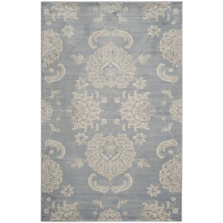 Safavieh 5 ft.-1 in. x 7 ft.-7 in. Vintage Power Loomed Medium Rectangle Area Rug Light Blue & Ivory VTG578L-5